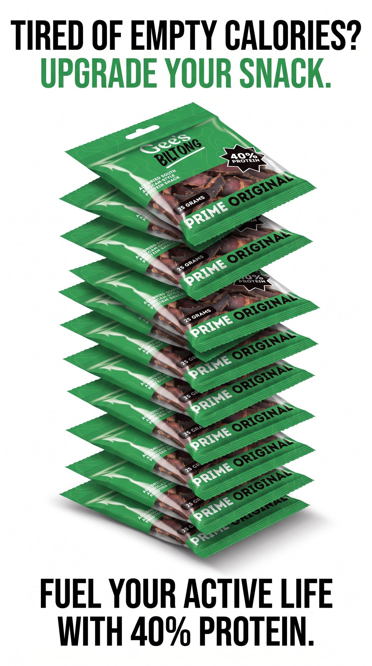 Gee's Biltong Original bundle - 25g and 50g bags